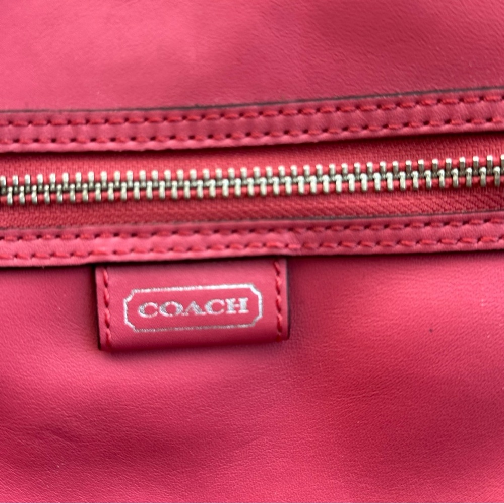 COACH DAISY LEATHER MIA F23901 SILVER/CORAL - Picture 3 of 16